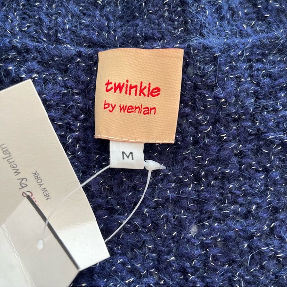 Twinkle by Wenlan Women's Button Down Cardigan, Size: M, Color: Blue - Picture 3 of 8